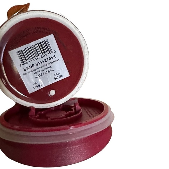 STARBUCKS HOLIDAY 2021 RED STRIPED CERAMIC TUMBLER - Picture 7 of 7